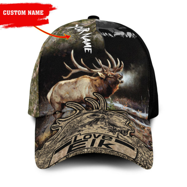 Personalized Deer Hunting Black All Over Printed 3D Cap Product Photo