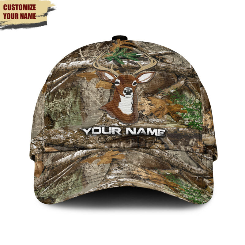Personalized Deer Hunting Camo All Over Printed 3D Cap