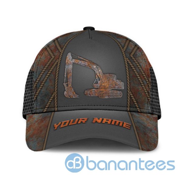 Personalized Excavator Heavy Equipment Full Printed 3D Cap Product Photo