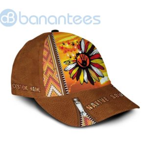 Personalized Flower And Hands Native American Soul Printed Cap Product Photo
