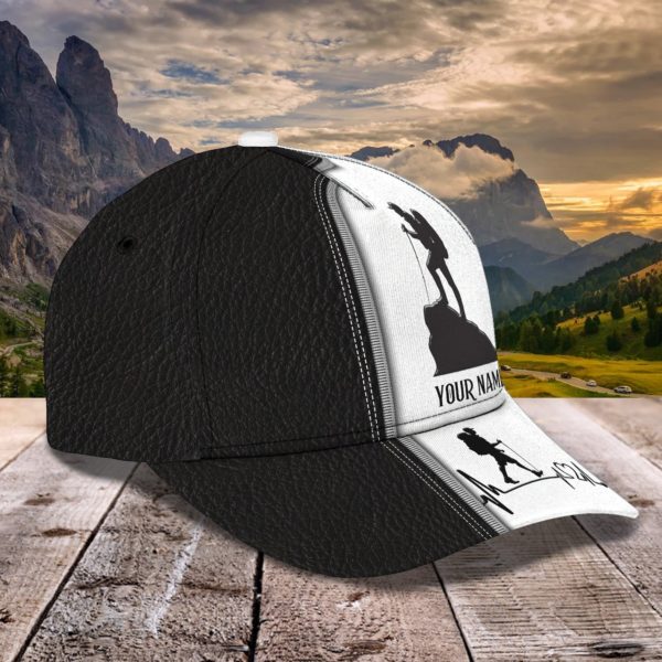 Personalized Hiking Balck and White All Over Print Cap Product Photo