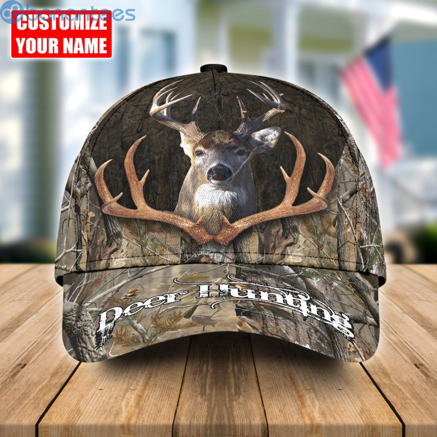 Personalized Hunting Deer Camo In Antler All Over Printed 3D Cap