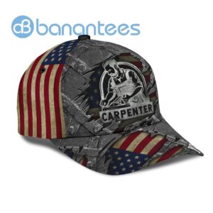 Personalized Name American Carpenter All Over Printed 3D Cap Product Photo