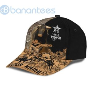 Personalized Name Bull Riding All Over Printed 3D Cap Tattoo Product Photo