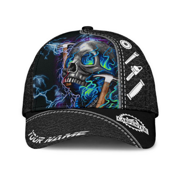 Personalized Name Carpenter All Over Printed 3D Cap Skull Product Photo