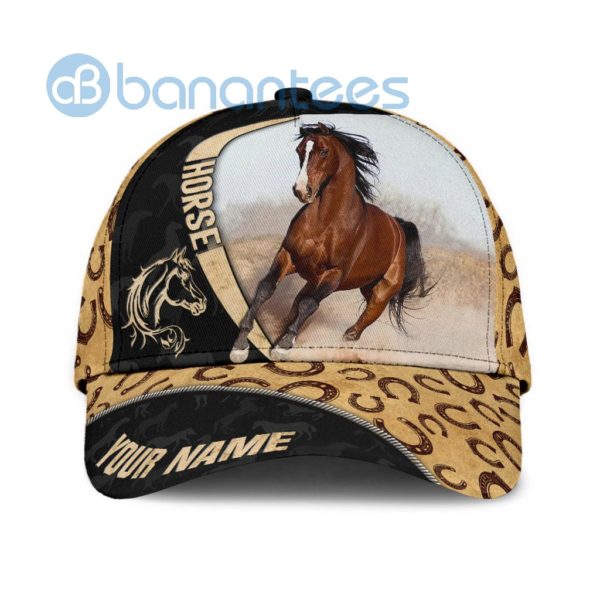 Personalized Name Chestnut Horse Printed All Over Printed 3D Cap Product Photo