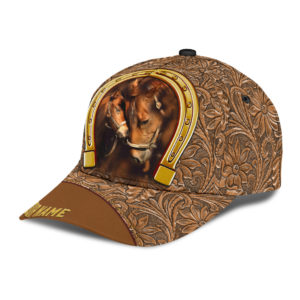 Personalized Name Horse Printed All Over Printed 3D Cap Product Photo