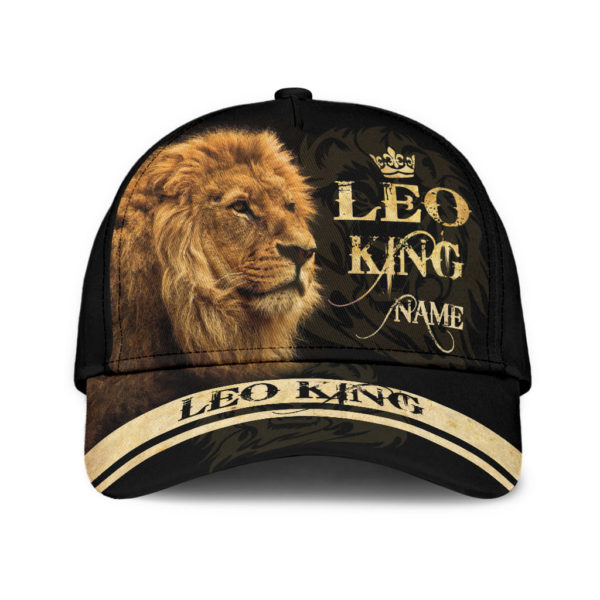Personalized Name Leo King All Over Printed 3D Cap Product Photo