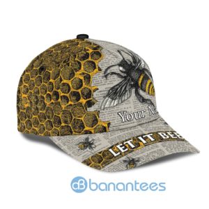 Personalized Name Let It Bee All Over Printed 3D Cap Product Photo