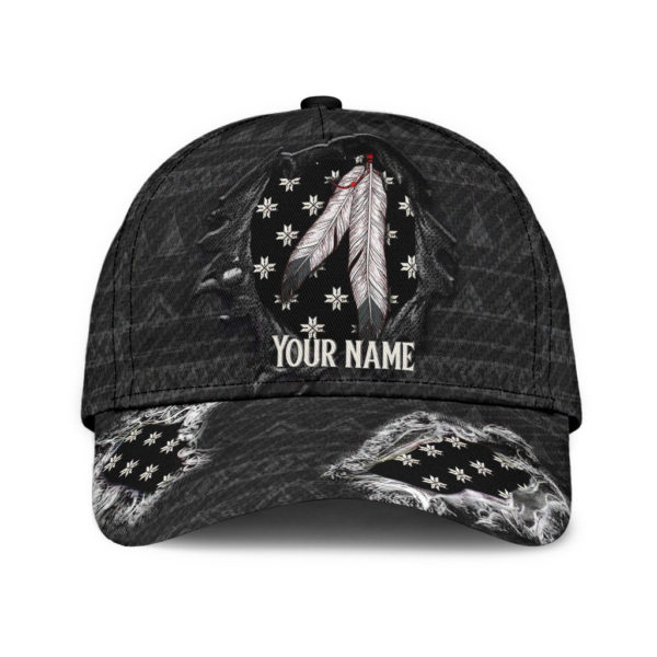 Personalized Name Native American All Over Printed 3D Cap Product Photo