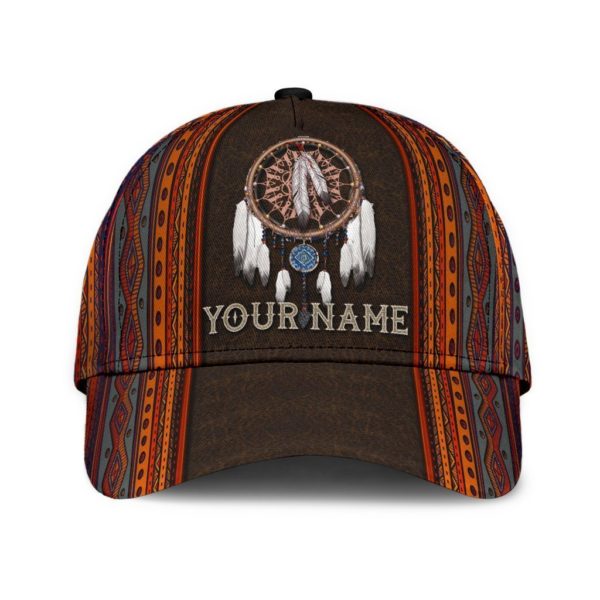 Personalized Name Native American All Over Printed 3D Cap Product Photo