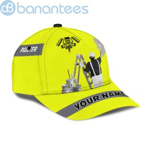 Personalized Name Painter All Over Printed 3D Cap Yellow Neon Product Photo