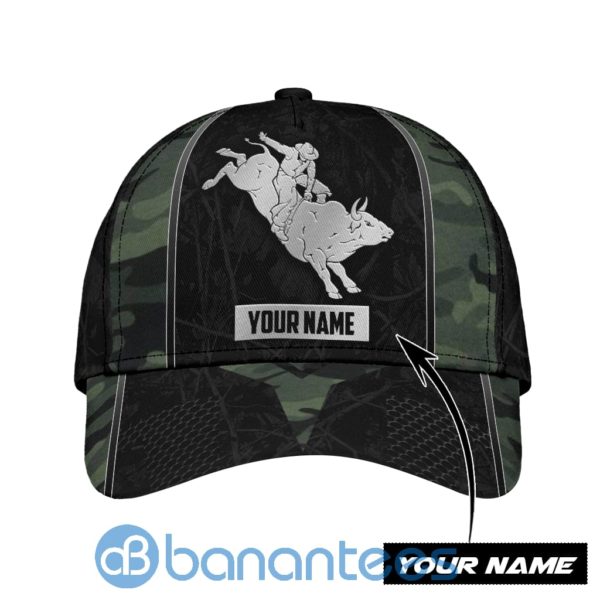 Personalized Name Rodeo All Over Printed 3D Cap Green Camo Product Photo