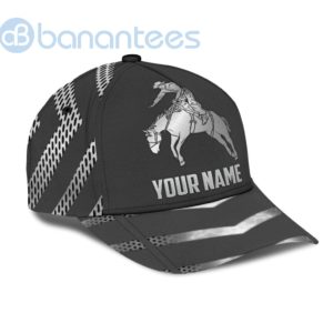 Personalized Name Rodeo All Over Printed 3D Cap Metal Pattern Horse Rider Product Photo