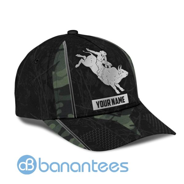 Personalized Name Rodeo Green Camo All Over Printed 3D Cap Product Photo