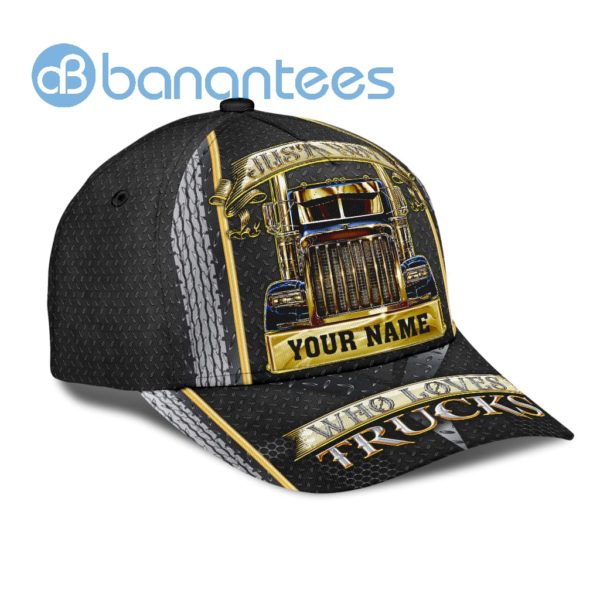 Personalized Name Trucker Black All Over Printed 3D Cap Product Photo