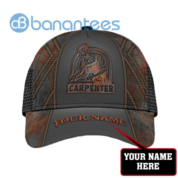 Personalized Name Vintage Carpenter All Over Printed 3D Cap Product Photo