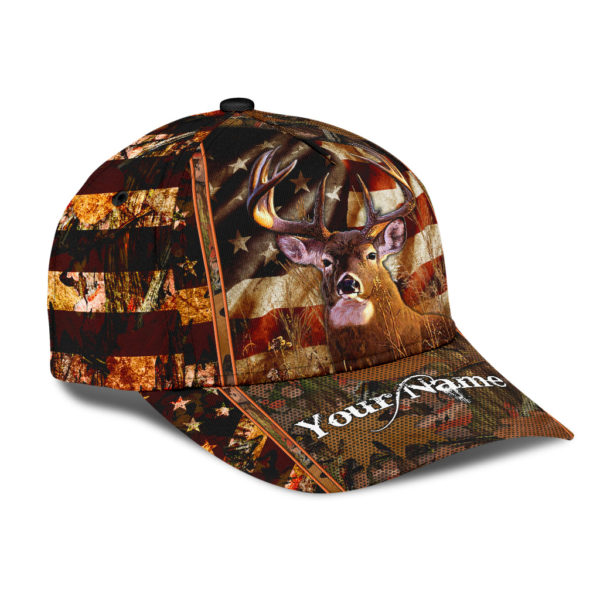 Personalized Name Deer Hunting All Over Printed 3D Cap Product Photo
