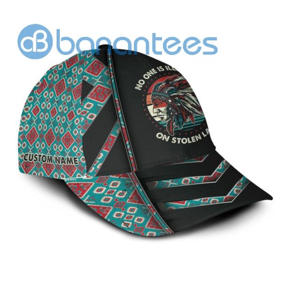 Personalized Native American Chief No One Is Illegal On Stolen Land Printed 3D Cap Product Photo