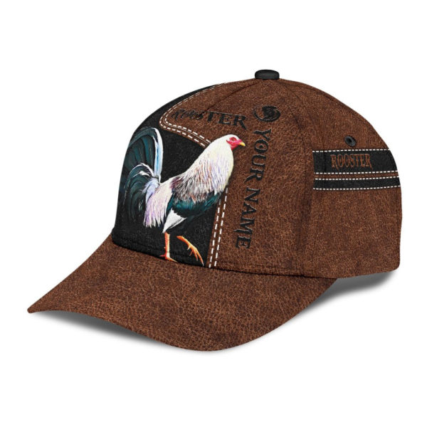 Personalized Rooster Leather All Over Printed 3D Cap Product Photo