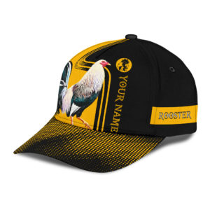 Personalized Rooster Love Yellow Printed 3D Cap Product Photo