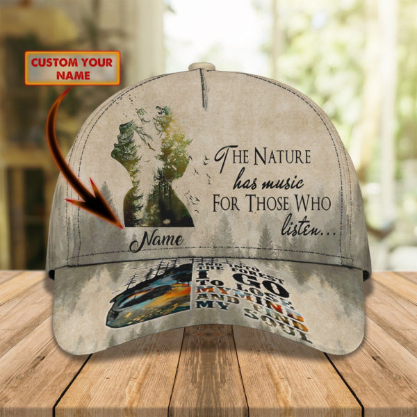 Personalized The Nature Has Musis For Those Who Listen Hiking All Over Print Cap Product Photo