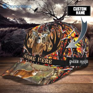 Personalize Deer Hunter Camo All Over Printed 3D Cap Product Photo