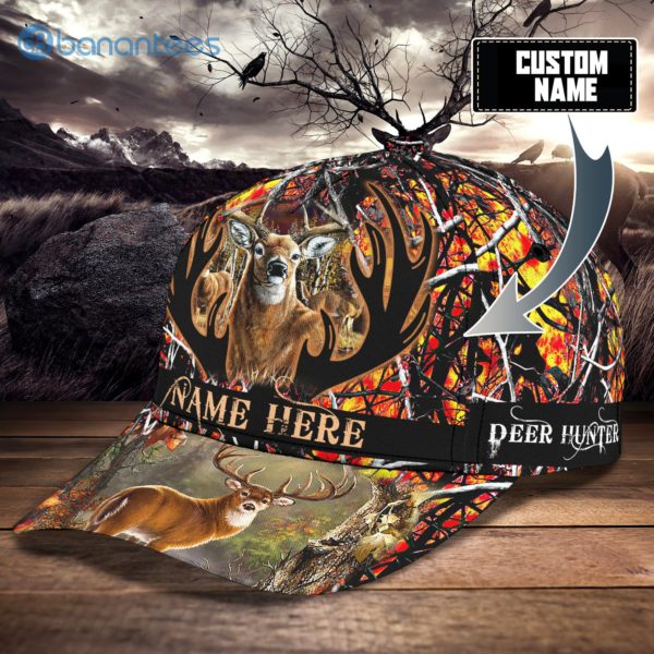 Personalize Deer Hunter Camo All Over Printed 3D Cap Product Photo