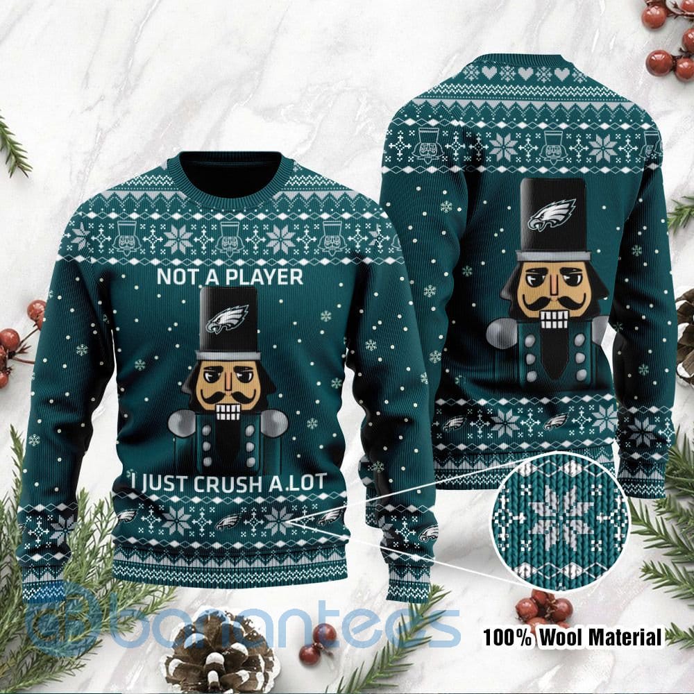 Philadelphia Eagles I Am Not A Player I Just Crush Alot Ugly Christmas 3D Sweater
