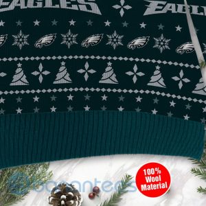 Philadelphia Eagles Santa Claus In The Moon Ugly Christmas 3D Sweater Product Photo