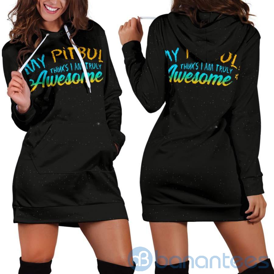 Pitbull Awesome Hoodie Dress For Women