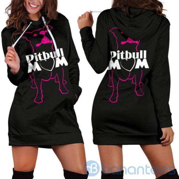 Pitbull Mom Hoodie Dress For Women Product Photo
