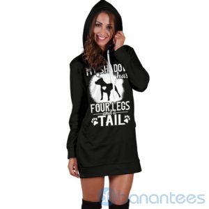 Pitbull My Shadow has Four Legs Hoodie Dress For Women Product Photo