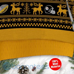 Pittsburgh Steelers Grateful Dead SKull And Bears Custom Name Ugly Christmas 3D Sweater Product Photo