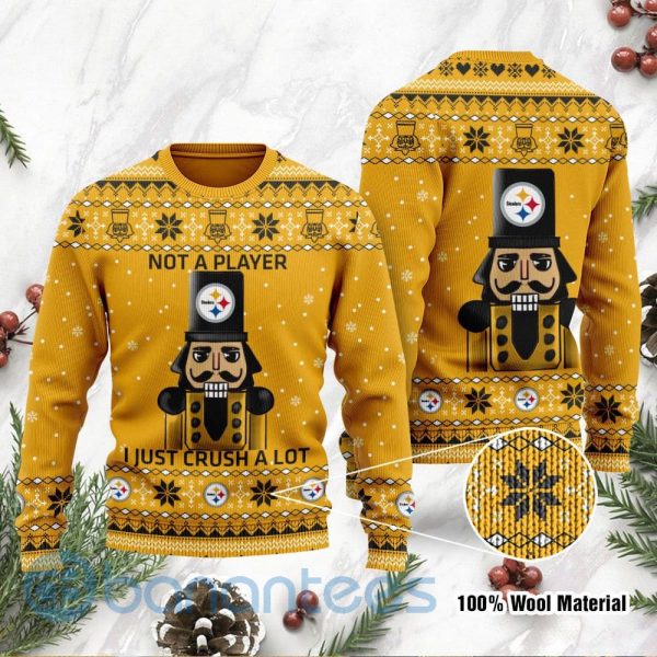 Pittsburgh Steelers I Am Not A Player I Just Crush Alot Ugly Christmas 3D Sweater Product Photo