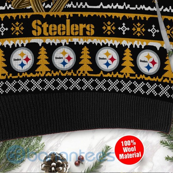 Pittsburgh Steelers Jack Skellington Halloween Ugly Christmas 3D Sweater Product Photo