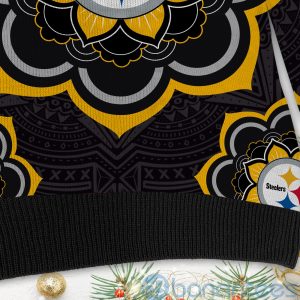 Pittsburgh Steelers Mandala Logo Ugly Christmas 3D Sweater Product Photo
