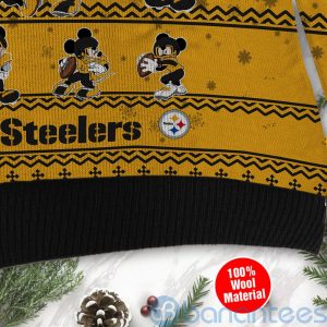 Pittsburgh Steelers Mickey Mouse Ugly Christmas 3D Sweater Product Photo