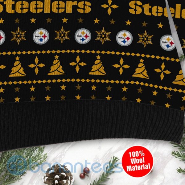 Pittsburgh Steelers Santa Claus In The Moon Ugly Christmas 3D Sweater Product Photo