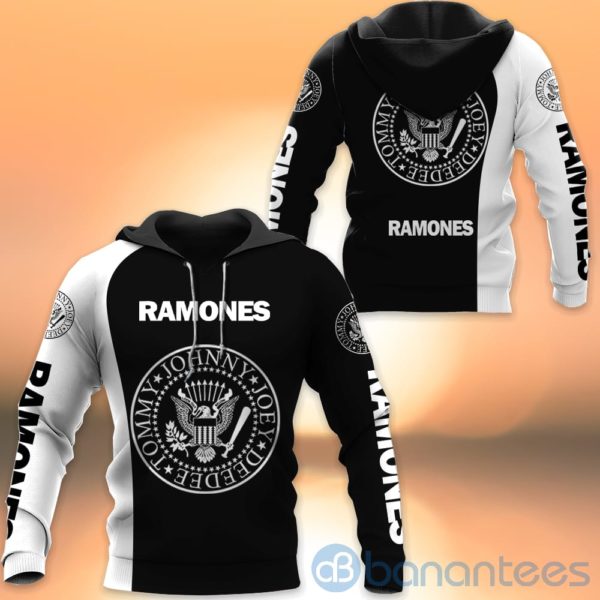 Ramones Black All Over Printed Hoodies Zip Hoodies Product Photo