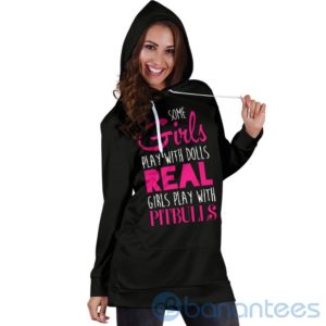 Real Girls Play With Dolls Pitbulls Hoodie Dress For Women Product Photo