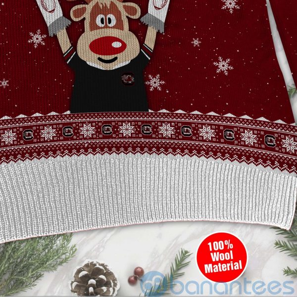 Reindeer South Carolina Gamecocks Funny Ugly Christmas 3D Sweater Product Photo