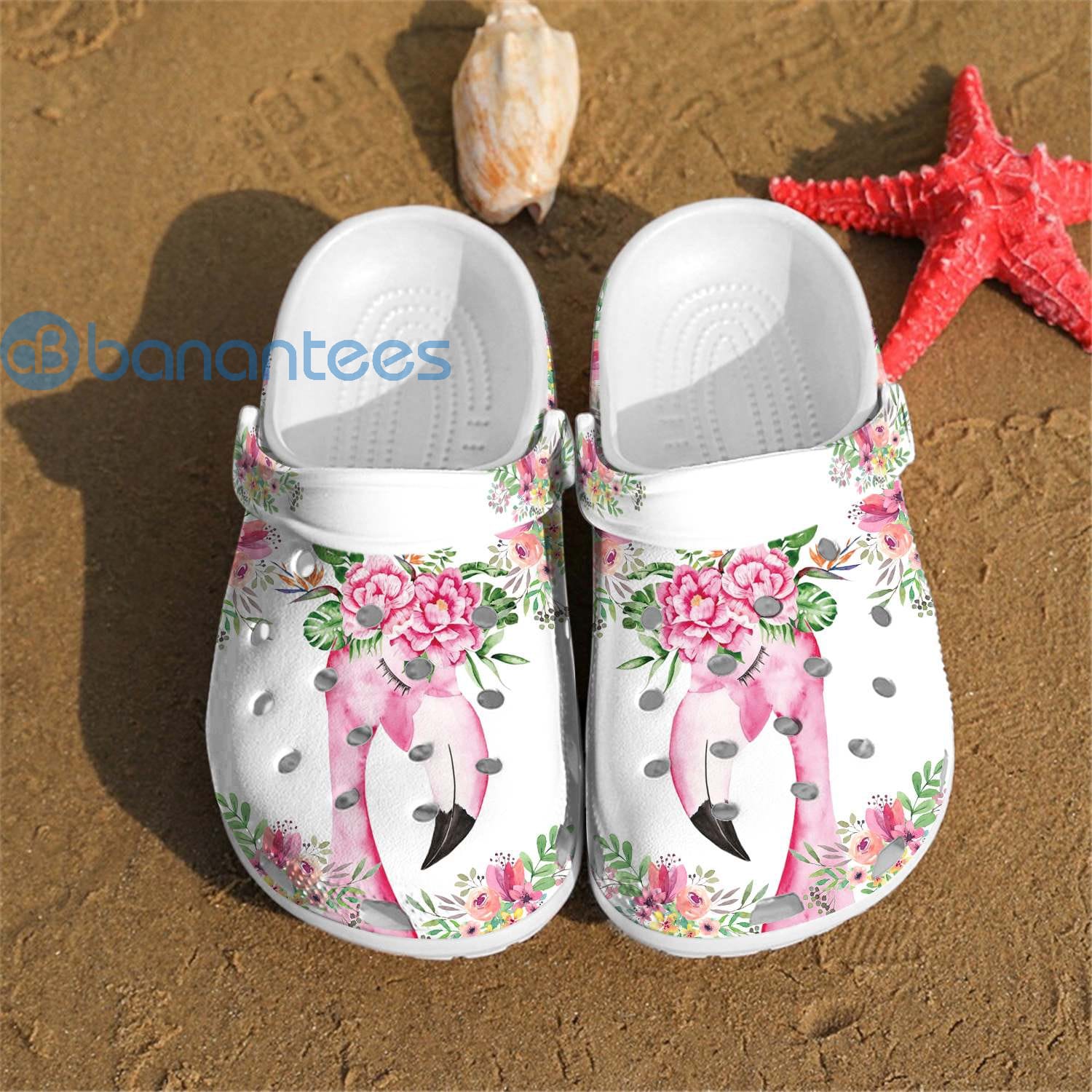 Roes Flamingo Lovely Animal Watercolor Clog Shoes For Men And Women