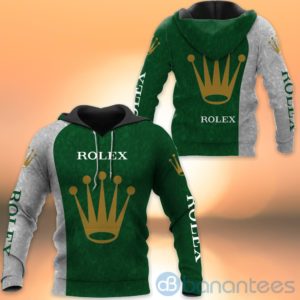 Rolex Green and Grey All Over Printed Hoodies Zip Hoodies Product Photo