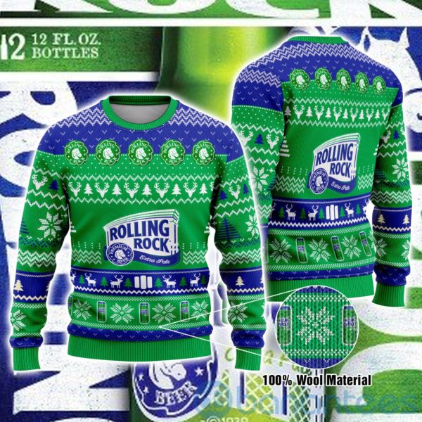 Rolling Rock Beer Ugly Christmas All Over Printed 3D Shirt Product Photo