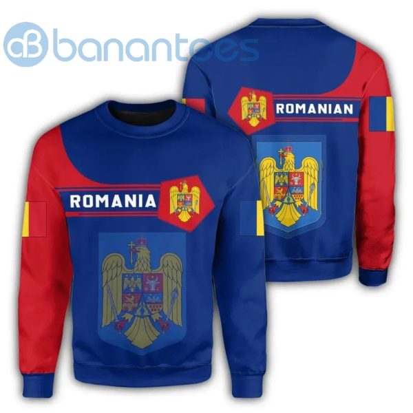 Romania Coat Of Arms Simple Style All Over Printed 3D Sweatshirt Product Photo