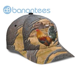 Rooster Famer Background All Over Printed 3D Cap Product Photo