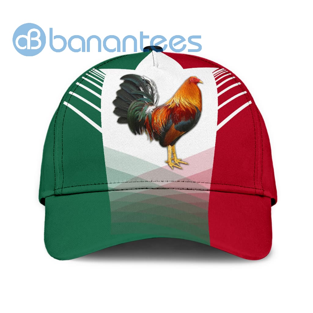 Rooster Green And Red All Over Printed 3D Cap