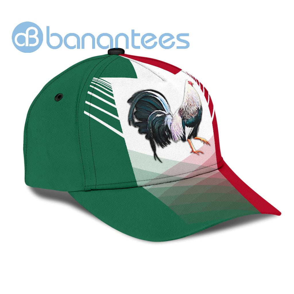 Rooster Red And Green All Over Printed 3D Cap Product photo 2