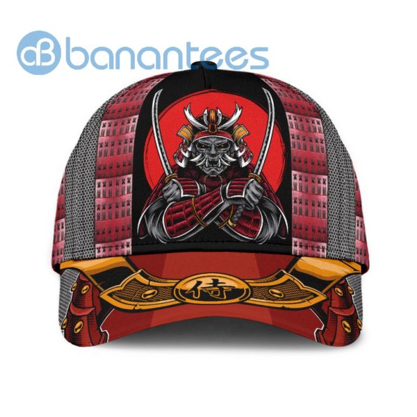 Samurai Red Moon All Over Printed 3D Cap Product Photo